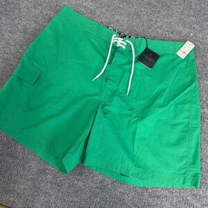 Brooks Brothers Board Short‎ Men 40 Green Swim 7" Inseam Quick Dry NEW